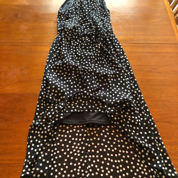 White House Black Market Polka Dot High Low Dress - Picture 5 of 7
